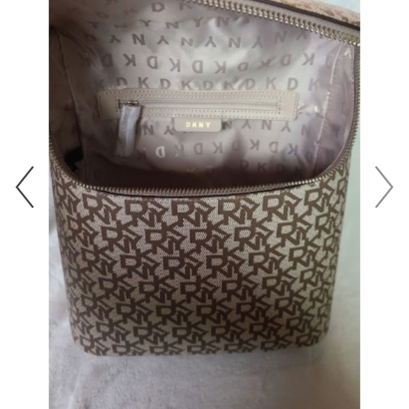 DKNY NEW Patterned Backpack, Print Brown And Beige, H27.3 X W 6.35 X D 24.1 CM - Picture 8 of 12